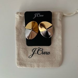 J. Crew Mixed Metal Dangle Statement Earrings